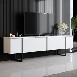 Hanah Home Soporte de TV Luxe Blanco y Negro